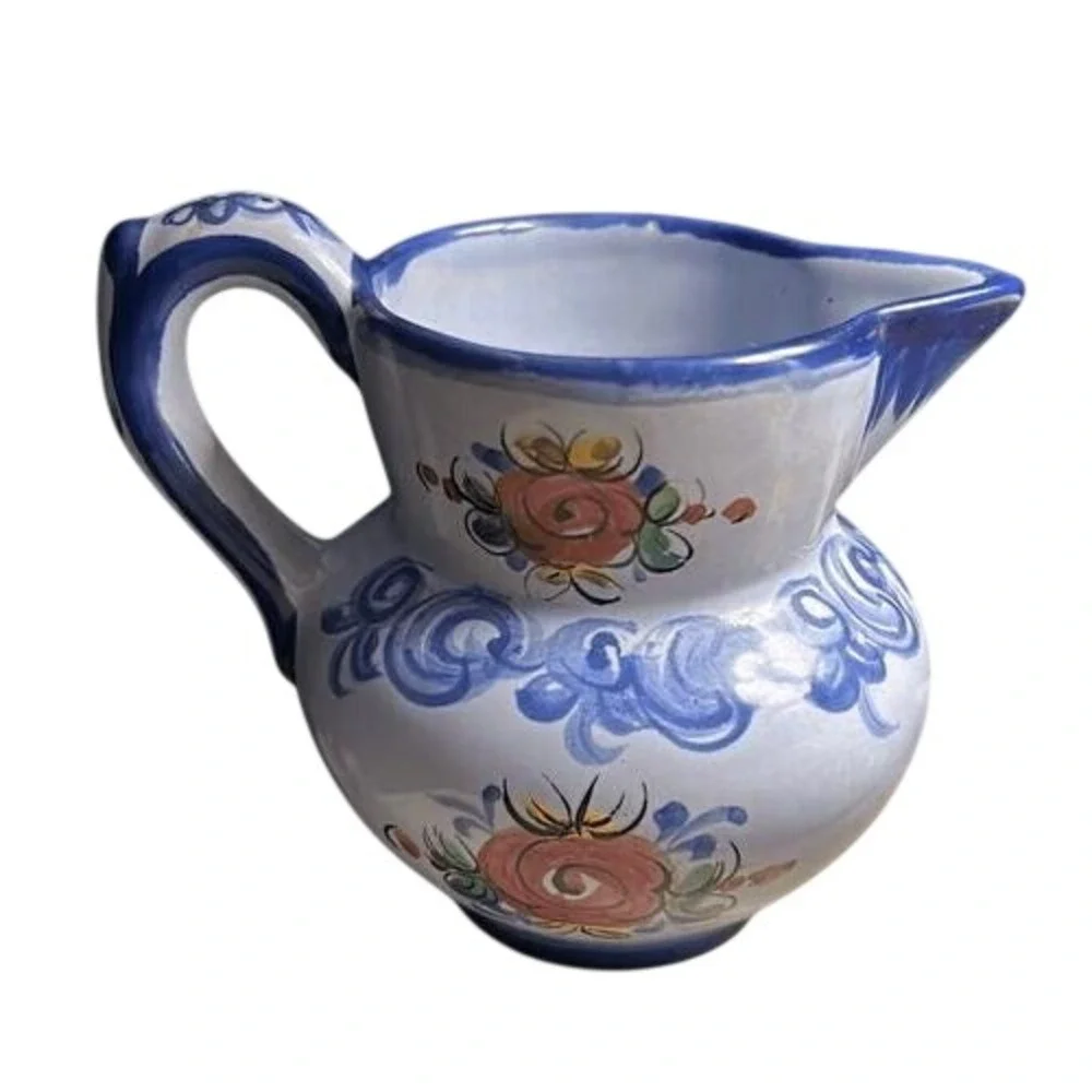 VTG. Vestal Alcobaça‎ Portugal Hand Painted Pitcher 5